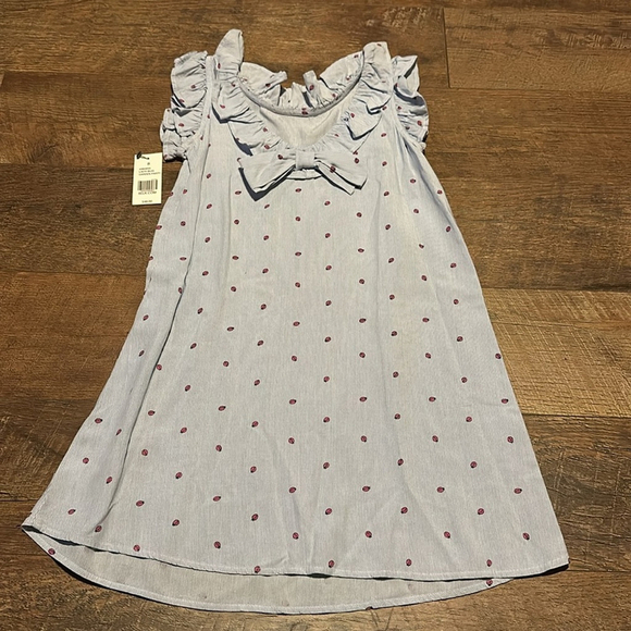 Crown & Ivy Women’s size 8 sleeveless blouse top Ladybug pink blue/white - Picture 5 of 8